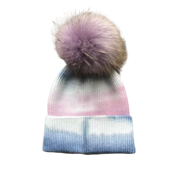 Tie-dye Beanie Hat Purple